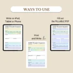 Use this ADHD Thought Organizer to print, fill out as a PDF, or use digitally