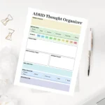 A clean neurodivergent-friendly dashboard featuring color-coded priority zones and a time-estimation log for daily workload management.