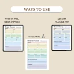 Use this brain dump planner to print, fill out as a PDF, or use digitally