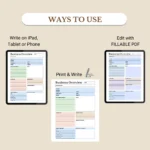 Use this Business Overview Planner to print, fill out as a PDF, or use digitally