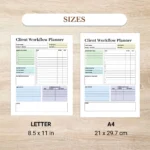 Client Workflow Planner available in US Letter & A4 sizes