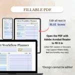 Fillable Client Workflow Planner optimized for Mobile, Tablet, and Desktop