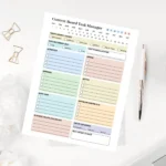 A professional context-based task manager featuring organized columns for batching tasks by specific tools, locations, or focus zones