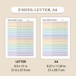 Daily Habit Tracker available in US Letter & A4 sizes