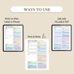 Use this daily planner to print, fill out as a PDF, or use digitally