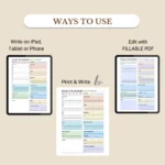 Use this daily planner to print, fill out as a PDF, or use digitally