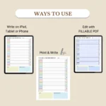 Use this daily schedule to print, fill out as a PDF, or use digitally