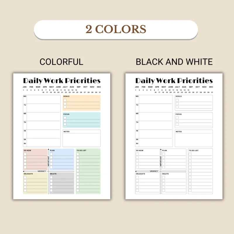 Organize priorities and manage daily workload more clearly