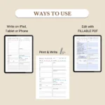 Daily Planner for digital use or handwritten planning