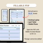 Fillable Decision Tracker optimized for Mobile, Tablet, and Desktop