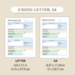 Distraction Log available in US Letter & A4 sizes