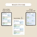 Use this Distraction Log to print, fill out as a PDF, or use digitally