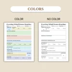 Evening Wind Down Routine available in colorful and ink-friendly black-and-white