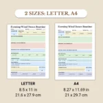 Evening Wind Down Routine available in US Letter & A4 sizes