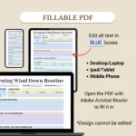 Fillable Evening Wind Down Routine optimized for Mobile, Tablet, and Desktop