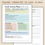 Goal Action Plan printable PDF action checklist for business (1)