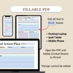 Fillable Goal Action Plan for mobile, tablet, and laptop/PC