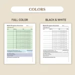 Habit Progress Overview available in colorful and ink-friendly black-and-white