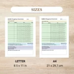 Habit Progress Overview available in US Letter & A4 sizes