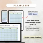 Fillable Habit Progress Overview optimized for Mobile, Tablet, and Desktop
