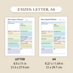 Idea Capture Planner available in colorful and ink-friendly black-and-white