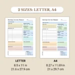Meeting-Free Day Planner available in US Letter & A4 sizes