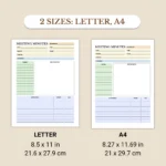 Meeting Minutes available in US Letter & A4 sizes