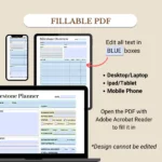 Fillable Milestone Planner and Overview optimized for Mobile, Tablet, and Desktop