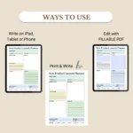 Use this New Product Launch Planner to print, fill out as a PDF, or use digitally