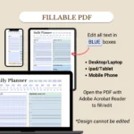 Fillable plan tasks, routines, and wellness goals in one place