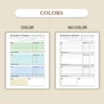 Pomodoro Planner available in colorful and ink-friendly black-and-white
