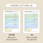 Pomodoro Planner available in US Letter & A4 sizes