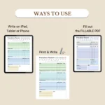 Use this Pomodoro Planner to print, fill out as a PDF, or use digitally