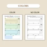 Pomodoro Planner available in colorful and ink-friendly black-and-white
