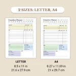 Pomodoro Planner available in US Letter & A4 sizes
