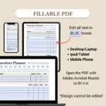 Fillable Pomodoro Planner for mobile, tablet, and laptop/PC