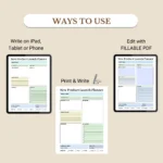 Use this Business Planner Bundle to print, fill out as a PDF, or use digitally