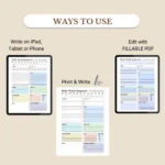 Use this Daily Work Organizer to print, fill out as a PDF, or use digitally