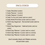 10-In-1 Business Organizer included: daily planner, checklist, to do list, work day priority