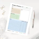 example of project planner with goals, milestones, ideas, task list