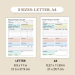 Project Progress Tracker available in US Letter & A4 sizes