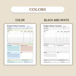 Project Pulse Tracker available in colorful and ink-friendly black-and-white