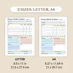 Project Pulse Tracker available in US Letter & A4 sizes