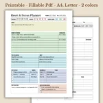 Reset and Focus Planner Printable for Productivity and Workload Management