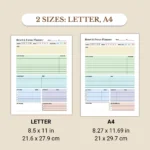 Reset and Focus Planner available in US Letter & A4 sizes