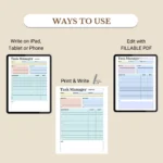 Use this Task Manager to print, fill out as a PDF, or use digitally