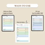 Use this The 1-3-5 Rule Planner to print, fill out as a PDF, or use digitally