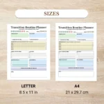Transition Routine Planner available in US Letter & A4 sizes