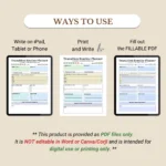 Use this Transition Routine Planner to print, fill out as a PDF, or use digitally