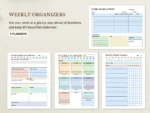 See your week at a glance, stay ahead of deadlines and keep life beautifully balanced with weekly organizers